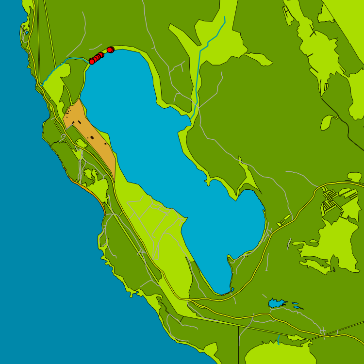 Рис. 6. Местонахождения гвоздики песчаной (Dianthus arenarius)