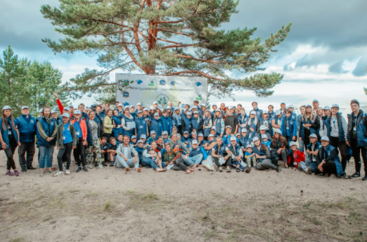 Волонтеры проекта «Мой Кургальский» провели первую уборку на территории заказника: собрано более 1,3 тонны мусора